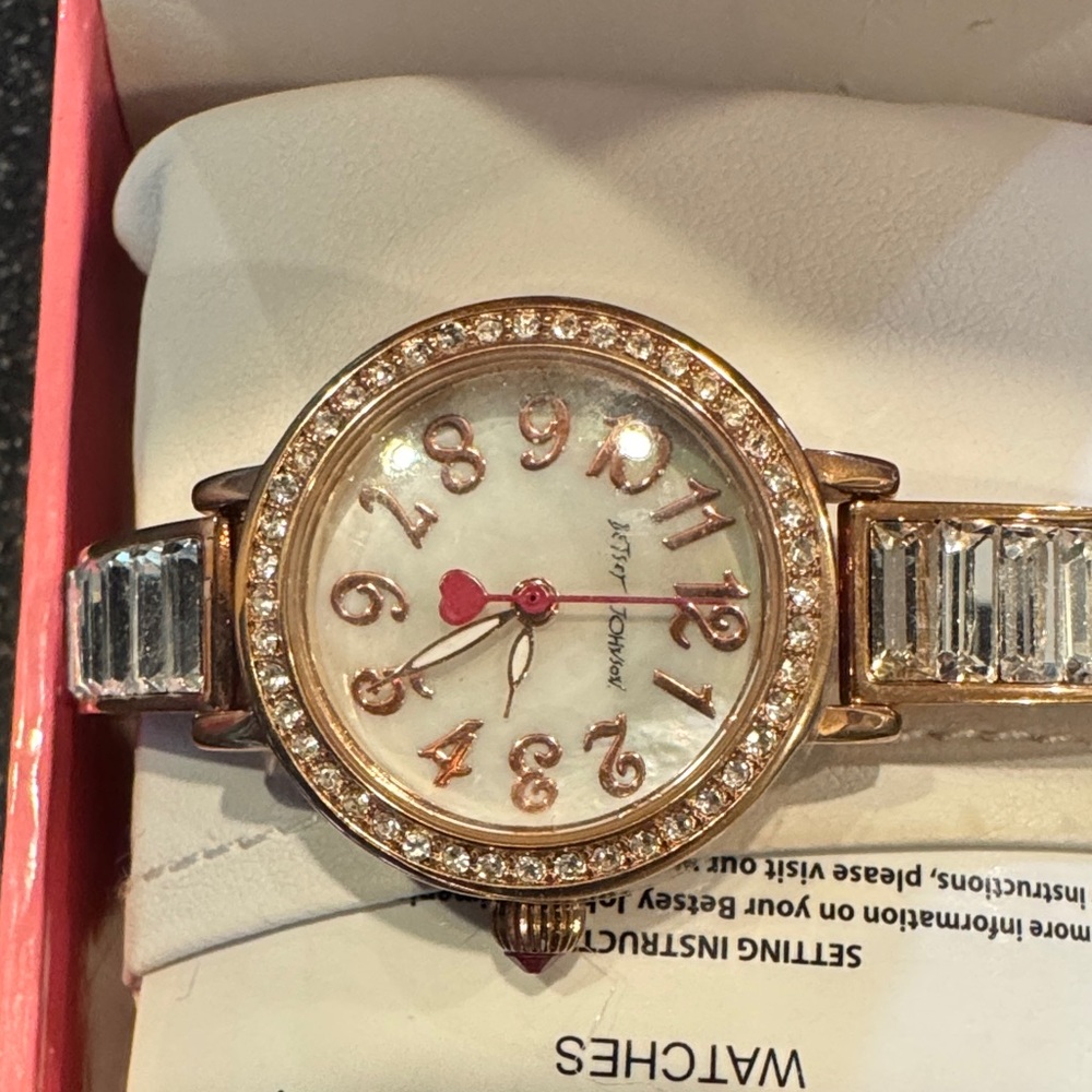 Betsey Johnson Rose Gold and Silver Women's Watch - Picture 5 of 6